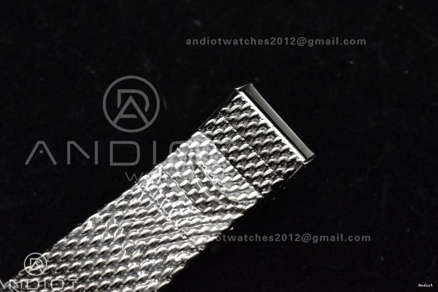 SS II White SuperOcean Blue Ceramic Bezel 42mm on SS Mesh A2824 Dial BLSF Bracelet Heritage 1115